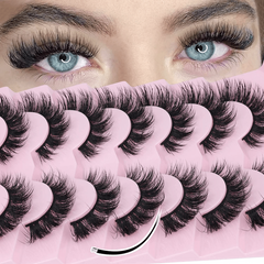 7 Pairs 3D Fluffy Mink False Eyelashes for Volumized Look