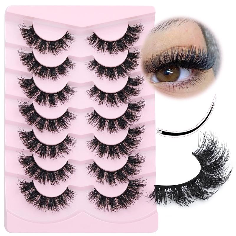7 Pairs 3D Fluffy Mink False Eyelashes for Volumized Look