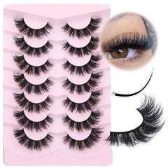 7 Pairs 3D Fluffy Mink False Eyelashes for Volumized Look