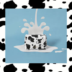 Cow Pattern Cosmetic Bag Square Makeup Bag Travel Toiletry Bag Holiday Gift