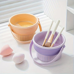 Silicone Brush Cleaning Mat & Drying Holder 2-in-1 Makeup Tool