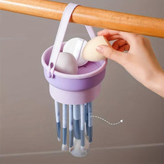 Silicone Brush Cleaning Mat & Drying Holder 2-in-1 Makeup Tool