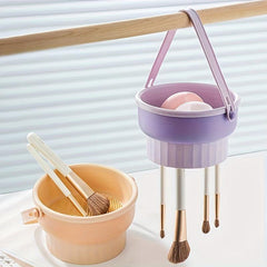 Silicone Brush Cleaning Mat & Drying Holder 2-in-1 Makeup Tool
