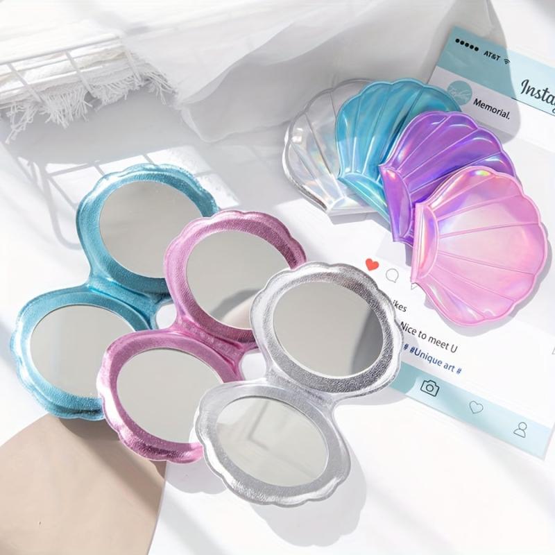 Adorable Shell Folding Mirror Double Side Compact Mirror