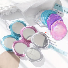 Adorable Shell Folding Mirror Double Side Compact Mirror