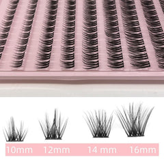 110pcs Natural DIY Eyelashes 10-16mm Wispy Lashes D Curling