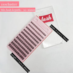 110pcs Natural DIY Eyelashes 10-16mm Wispy Lashes D Curling