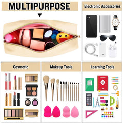 Chenille Letter Clear Makeup Bag Waterproof Portable Glitter Cosmetic Bag