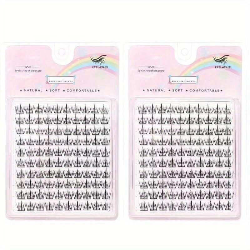Curling DIY Eyelash Extensions Individual Cluster Volume Lashes