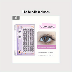 Soft Natural False Eyelashes Fishtail Curling Volume