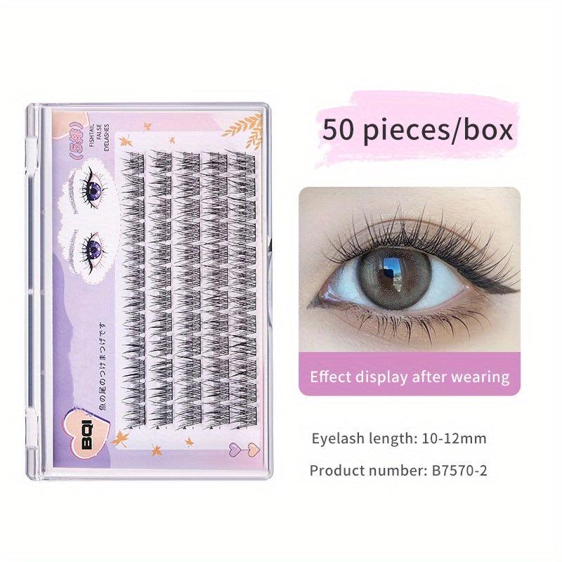 Soft Natural False Eyelashes Fishtail Curling Volume