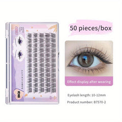 Soft Natural False Eyelashes Fishtail Curling Volume