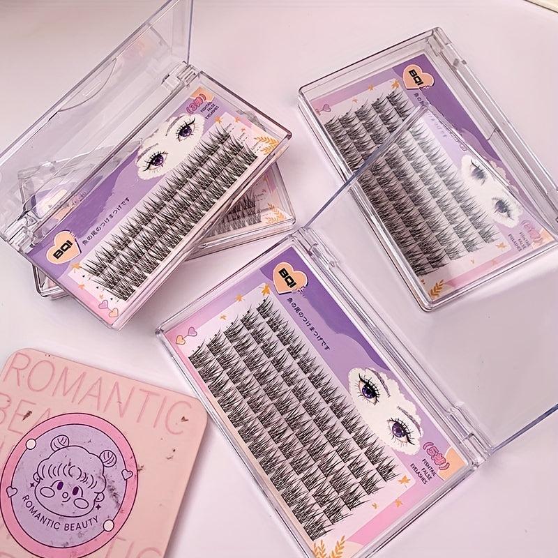 Soft Natural False Eyelashes Fishtail Curling Volume