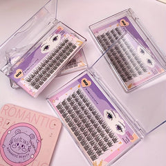 Soft Natural False Eyelashes Fishtail Curling Volume