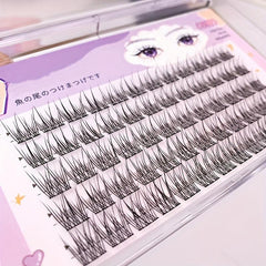 Soft Natural False Eyelashes Fishtail Curling Volume
