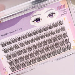 Soft Natural False Eyelashes Fishtail Curling Volume