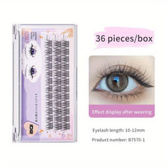Soft Natural False Eyelashes Fishtail Curling Volume