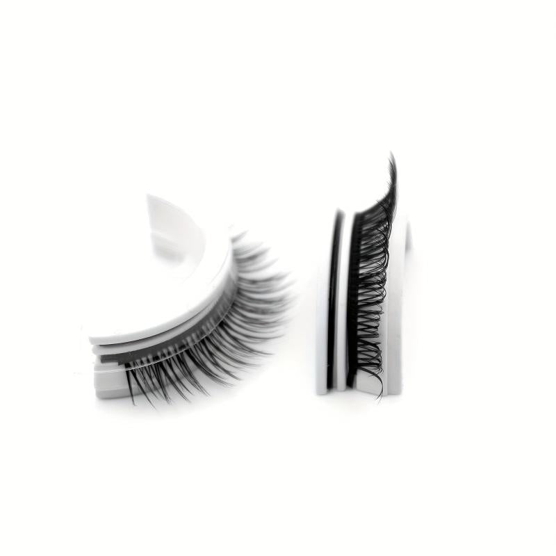 3 Pairs Self Adhesive Eyelashes Reusable False Eyelashes Waterproof Natural Look
