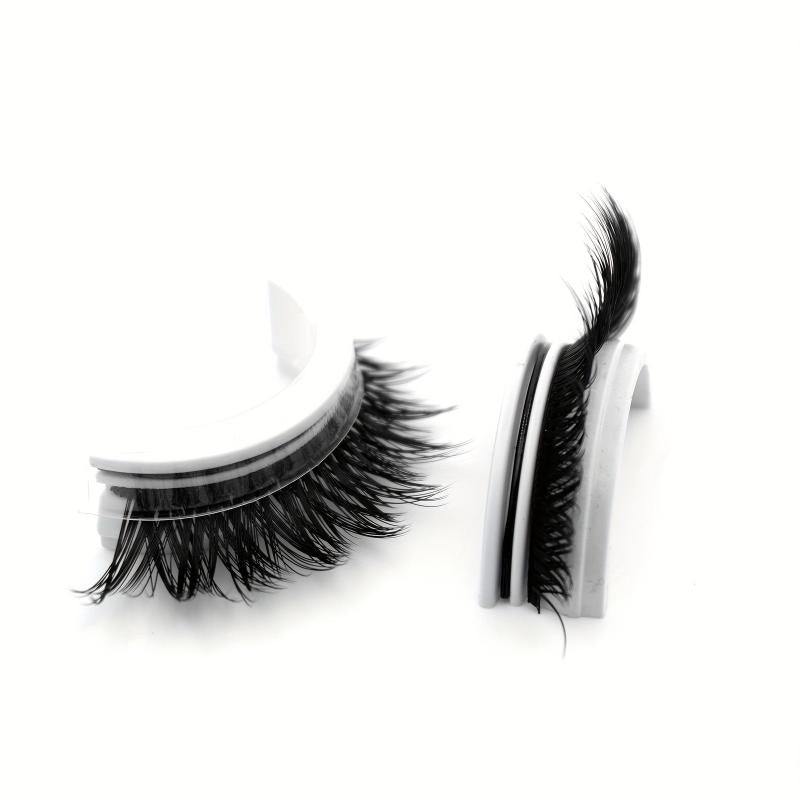 3 Pairs Self Adhesive Eyelashes Reusable False Eyelashes Waterproof Natural Look