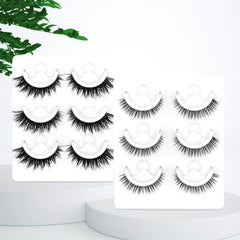 3 Pairs Self Adhesive Eyelashes Reusable False Eyelashes Waterproof Natural Look