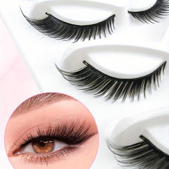 5 Pairs Natural Look Winged False Eyelashes Faux Mink Cat Eye Fox Fairy Lashes