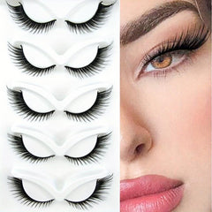 5 Pairs Natural Look Winged False Eyelashes Faux Mink Cat Eye Fox Fairy Lashes