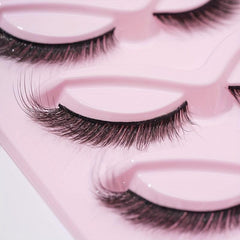 5 Pairs Fox Eye False Eyelashes 16mm Natural Volume Curly Makeup Lash Extension