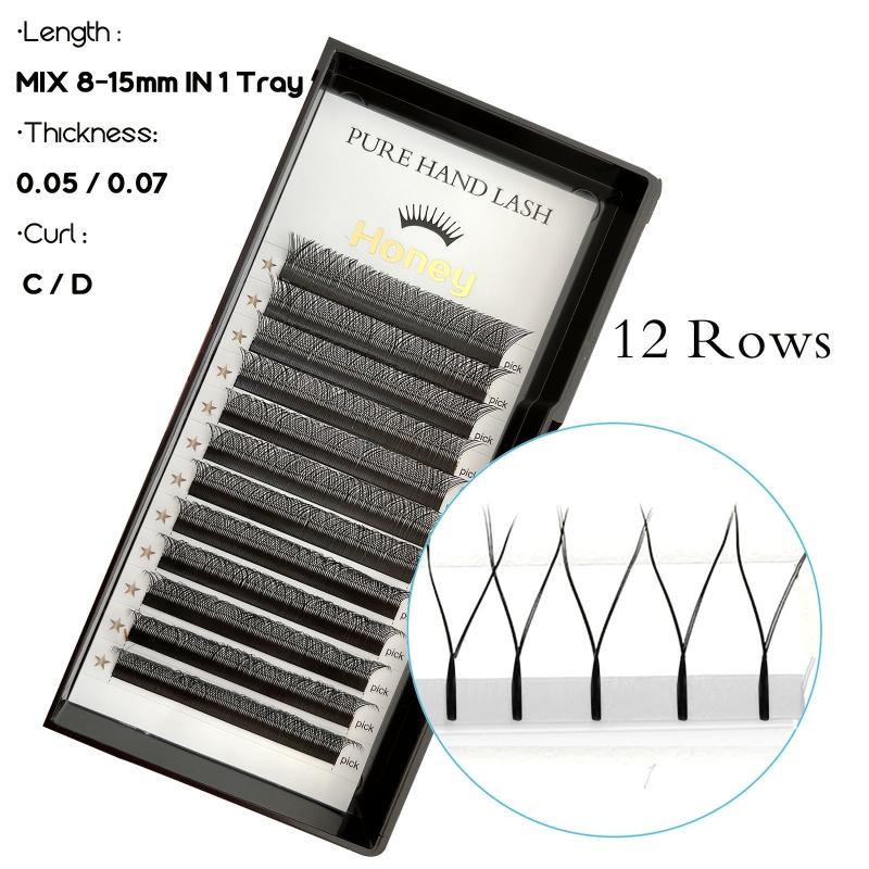 YY Cluster Volume Fan Lashes Long Lasting Eyelash Extensions