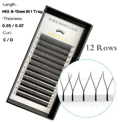 YY Cluster Volume Fan Lashes Long Lasting Eyelash Extensions