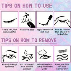 Long Fluffy Thick Cat Eye Lashes for Volume and Lengthening