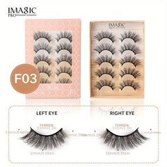 5 Pairs Self Adhesive False Eyelashes Natural Thick Simulation Reuse Eye Lashes