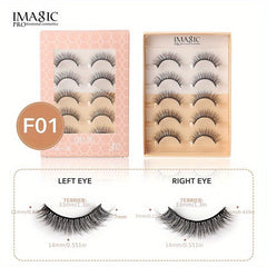 5 Pairs Self Adhesive False Eyelashes Natural Thick Simulation Reuse Eye Lashes
