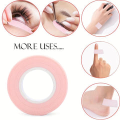 22pcs Eyelash Extension Kit: Lash Remover, Eye Pads, Tape, Microbrush