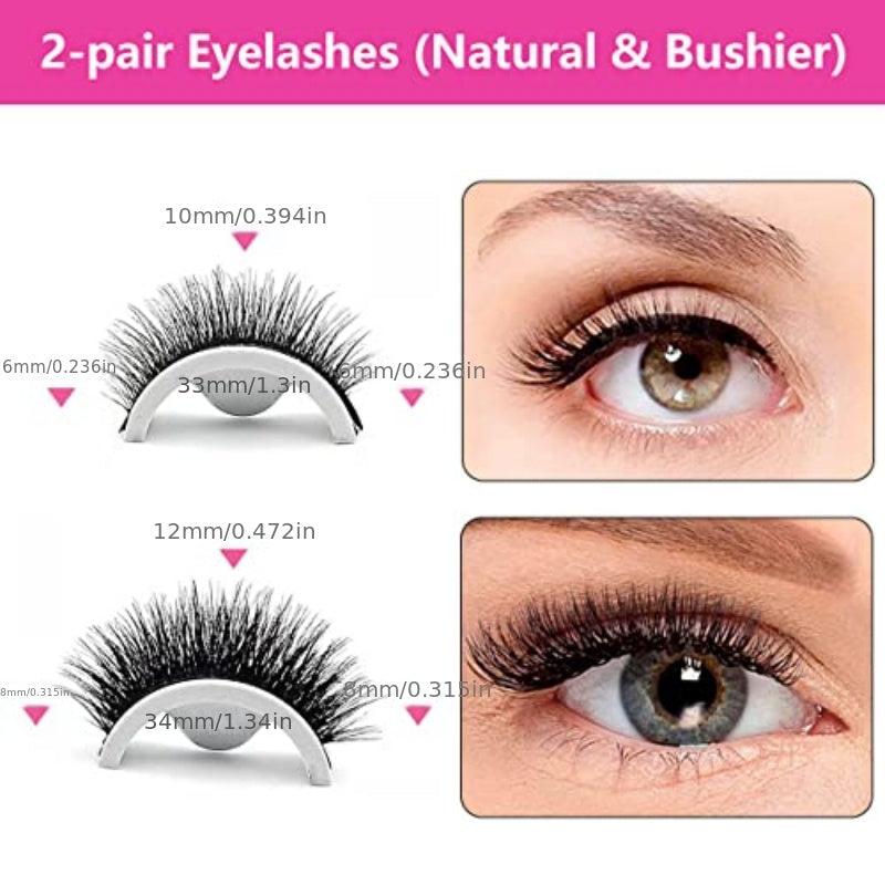 Natural Look Self Adhesive Eyelashes - No Glue Needed