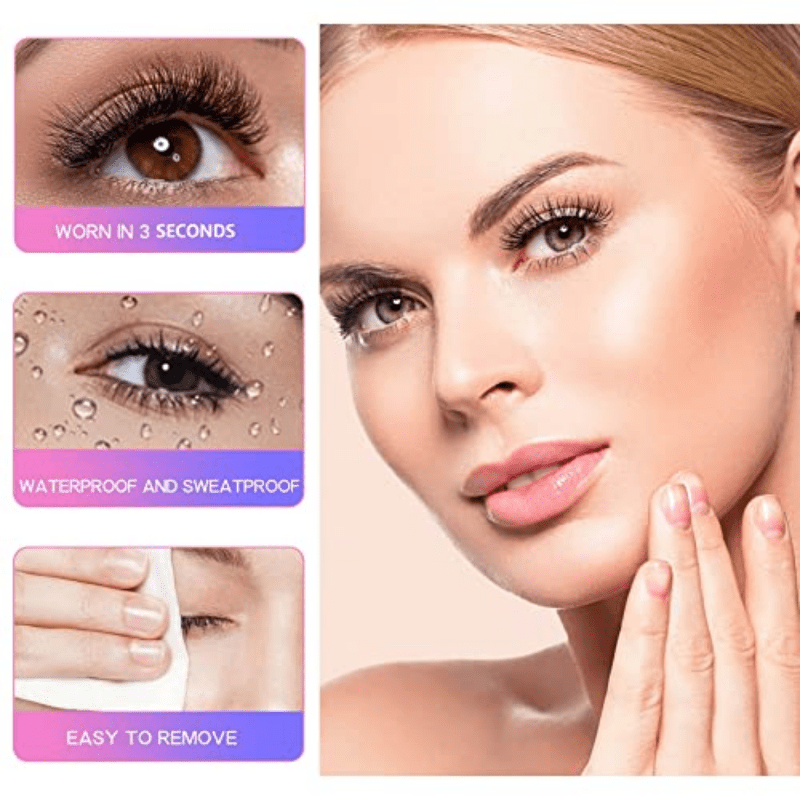 Natural Look Self Adhesive Eyelashes - No Glue Needed