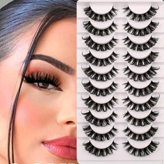 Dramatic 5D Faux Mink Eyelashes 10 Pairs