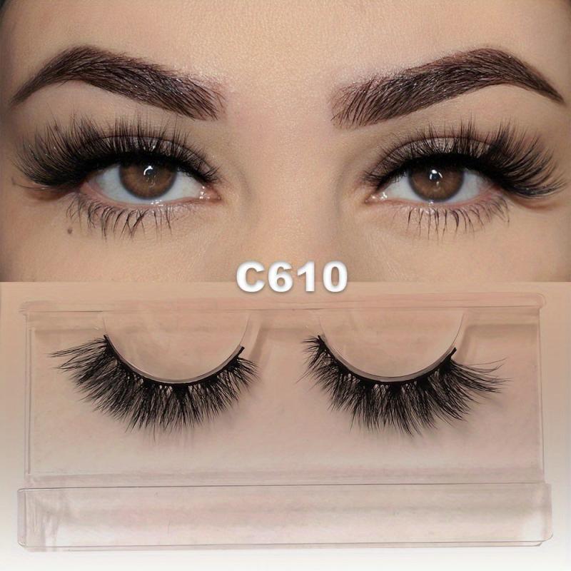 Fluffy 3D Faux Mink Eyelashes Soft Natural Thick Cat Eye Lashes