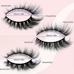 Fluffy 3D Faux Mink Eyelashes Soft Natural Thick Cat Eye Lashes