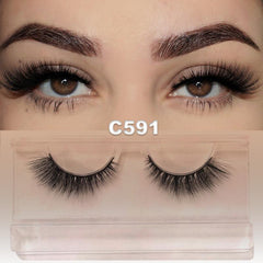 Fluffy 3D Faux Mink Eyelashes Soft Natural Thick Cat Eye Lashes