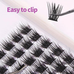 144 Pcs Segmented False Eyelashes Mixed C Curling Cluster Lashes