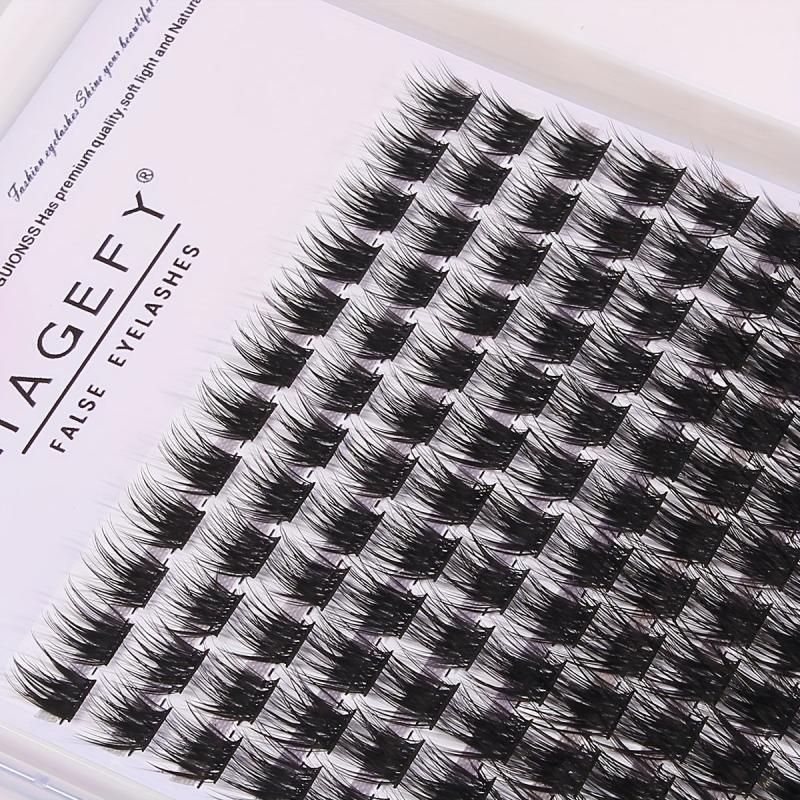144 Pcs Segmented False Eyelashes Mixed C Curling Cluster Lashes