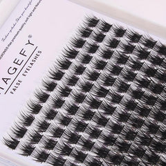 144 Pcs Segmented False Eyelashes Mixed C Curling Cluster Lashes