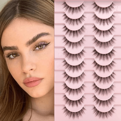 Natural Look 3D False Eyelashes Soft Volume Lashes 14mm