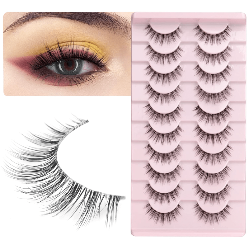Natural Look 3D False Eyelashes Soft Volume Lashes 14mm
