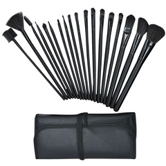 24pcs Makeup Brush Set Face Eye Lip Blending Brushes with Leather Case
