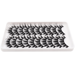 10 Pairs 3D Faux Mink Lashes 18mm Natural Look False Eyelashes