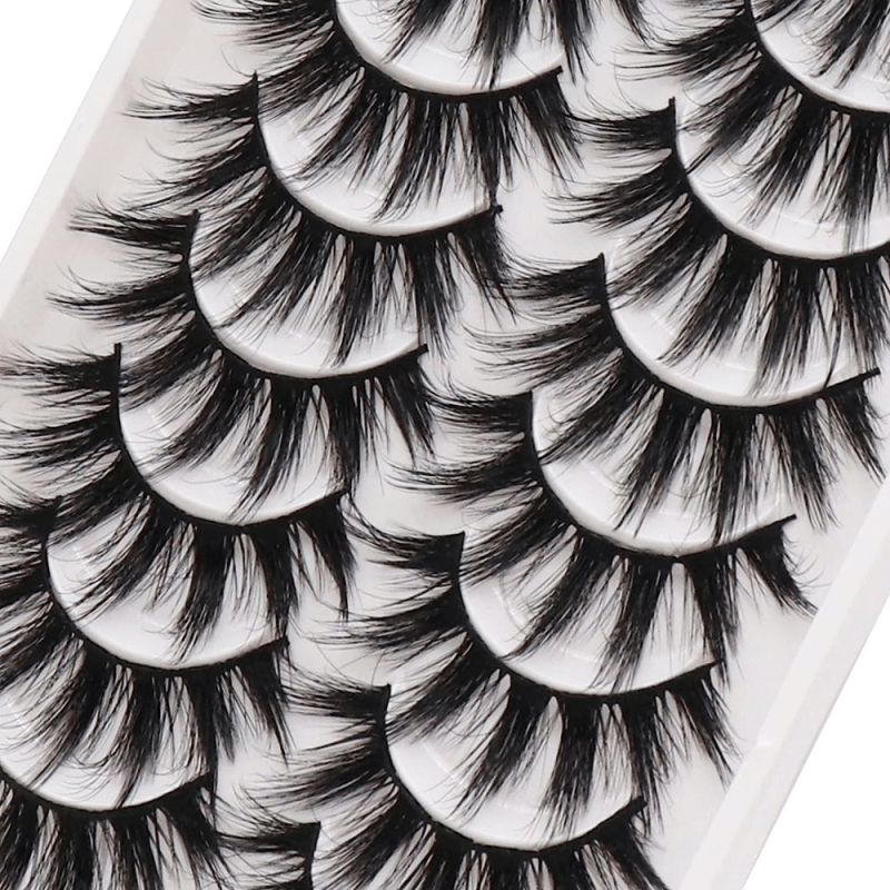 10 Pairs 3D Faux Mink Lashes 18mm Natural Look False Eyelashes