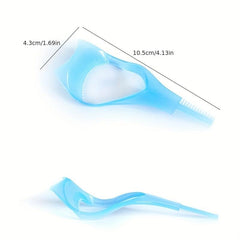 3 in 1 Mascara Shield Applicator Eyelash Brush Curler Guard Comb Guide Card