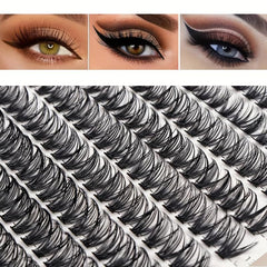 320pcs Cluster Lashes 30 40D 9 16mm Mix D Curling Self Grafting False Eyelashes