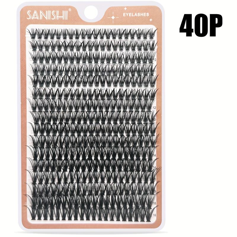 320pcs Cluster Lashes 30 40D 9 16mm Mix D Curling Self Grafting False Eyelashes